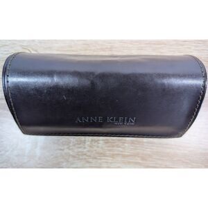 Anne Klein New York Eyeglasses Sunglasses Case Brown Faux Leather